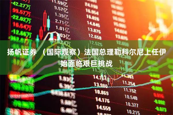 扬帆证券 （国际观察）法国总理勒科尔尼上任伊始面临艰巨挑战